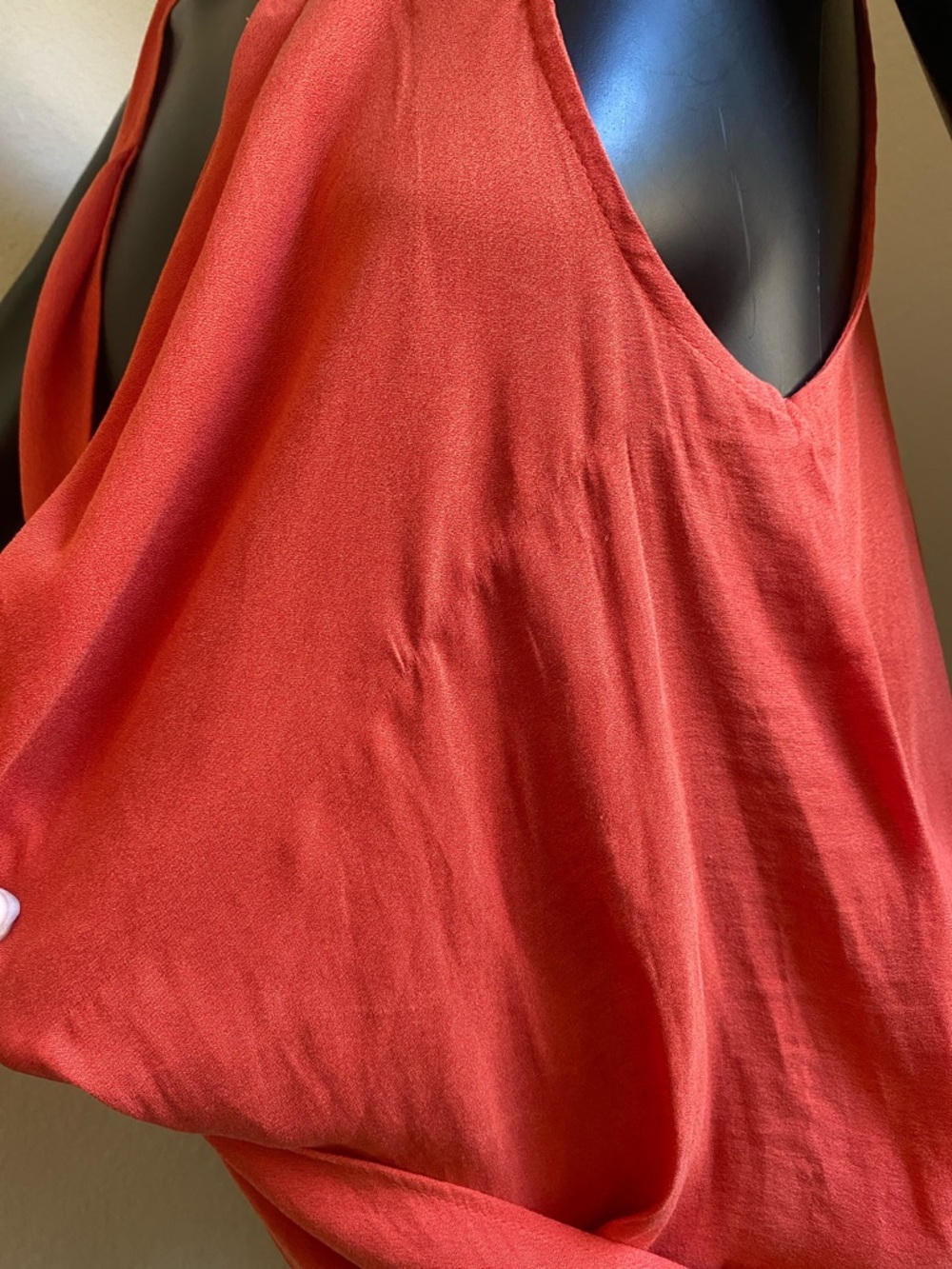 FREE PEOPLE Sleeveless Drape Front Top in Orange - Picture 10 of 10